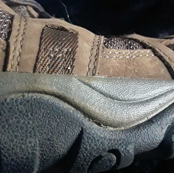 Keen - Men's Brown Soft Leather Steel Toe Hiking Trail Shoes. Size 14 - Picture 11 of 11